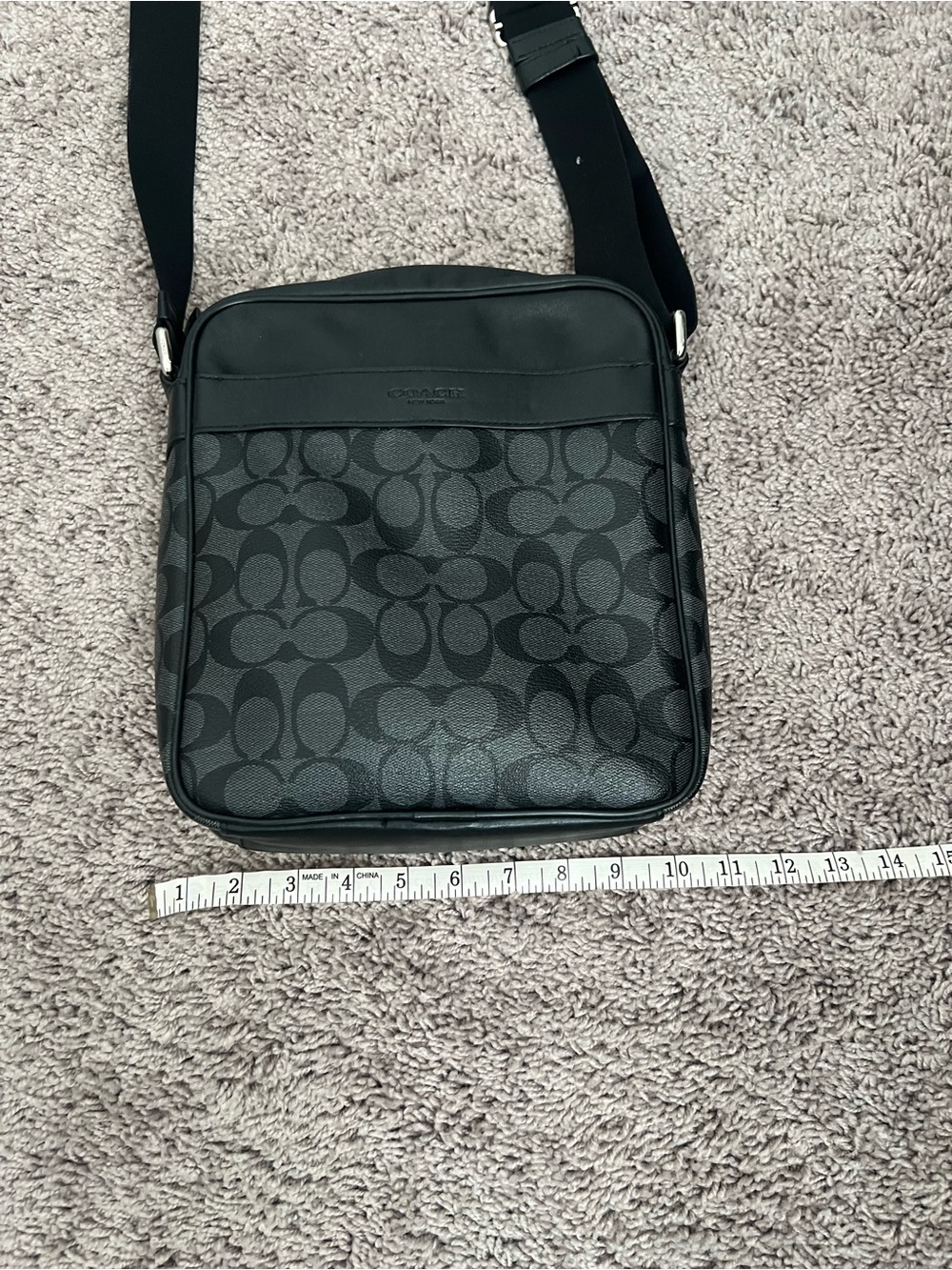 CoachWorld Black Signature Crossbody Bag - Picture 6 of 7